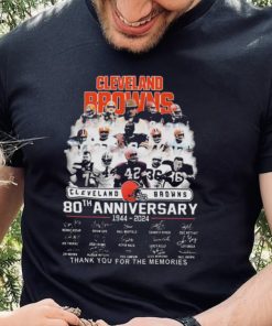 Cleveland browns 80th anniversary 1977 2023 thank you for the memories signatures Cleveland browns hoodie, sweater, longsleeve, shirt v-neck, t-shirt