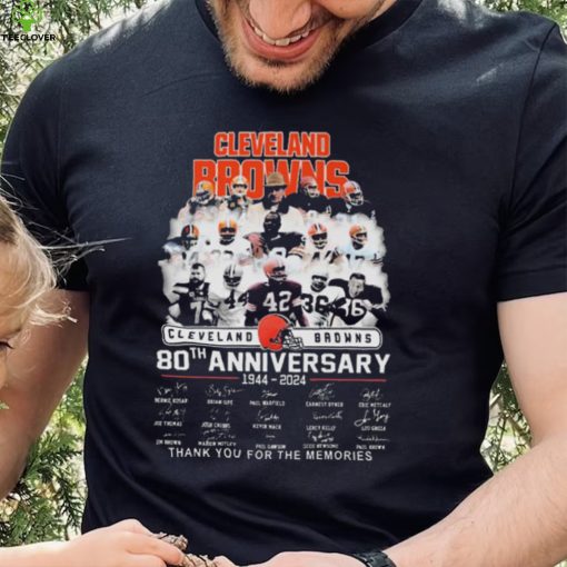 Cleveland browns 80th anniversary 1977 2023 thank you for the memories signatures Cleveland browns hoodie, sweater, longsleeve, shirt v-neck, t-shirt