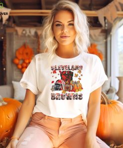 Cleverland Browns fall helmet pumpkin shirt