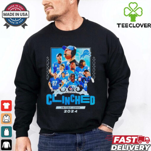 Clinched Detroit Lions 2024 NFL Playoffs shirt