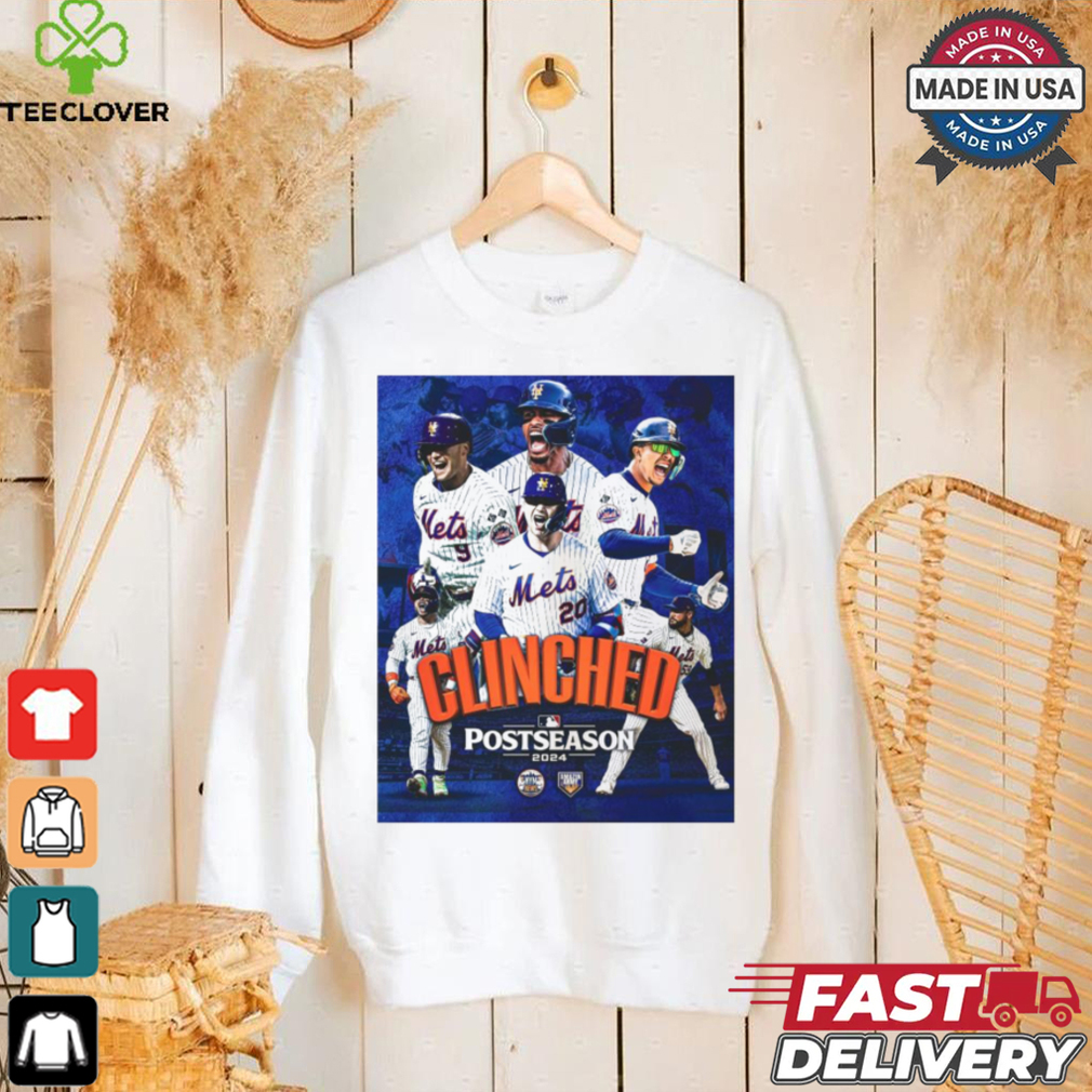 Clinched New York Mets Headed To The 2024 Playoffs Postseason MLB Poster t shirt Clinched New York Mets Headed To The 2024 Playoffs Postseason MLB Poster t shirt