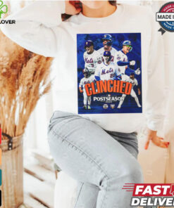 Clinched New York Mets Headed To The 2024 Playoffs Postseason MLB Poster t shirt