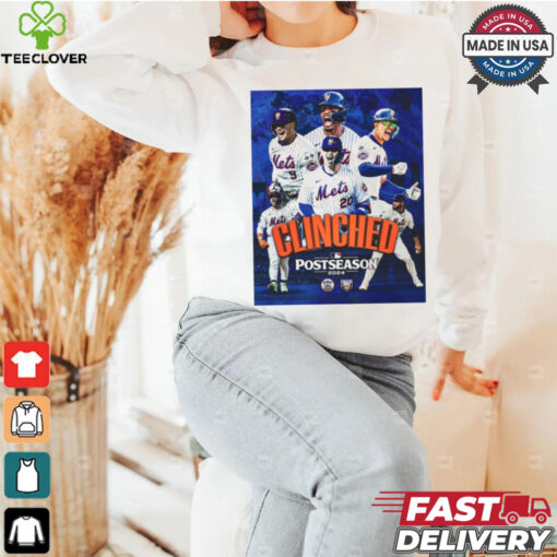Clinched New York Mets Headed To The 2024 Playoffs Postseason MLB Poster t shirt