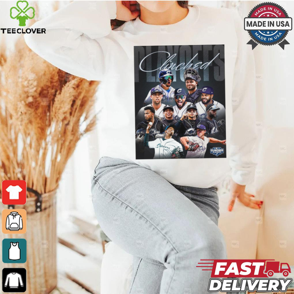 Clinched Playoffs 2024 Columbus Clippers MLB Players Poster t shirt Clinched Playoffs 2024 Columbus Clippers MLB Players Poster t shirt