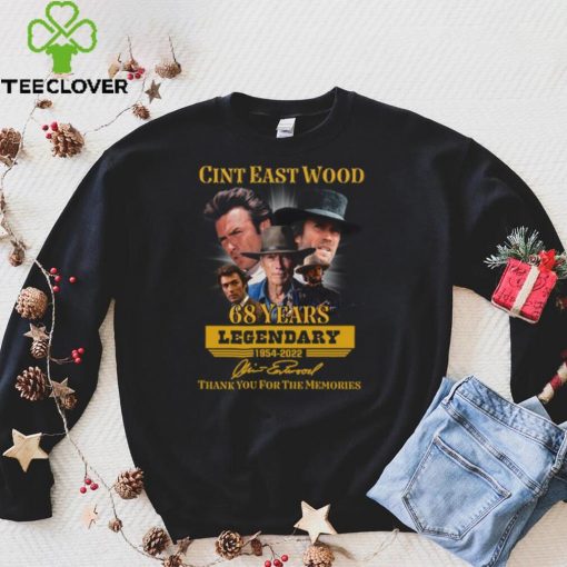 Clint Eastwood 68 years legendary 1954 2022 t hoodie, sweater, longsleeve, shirt v-neck, t-shirt