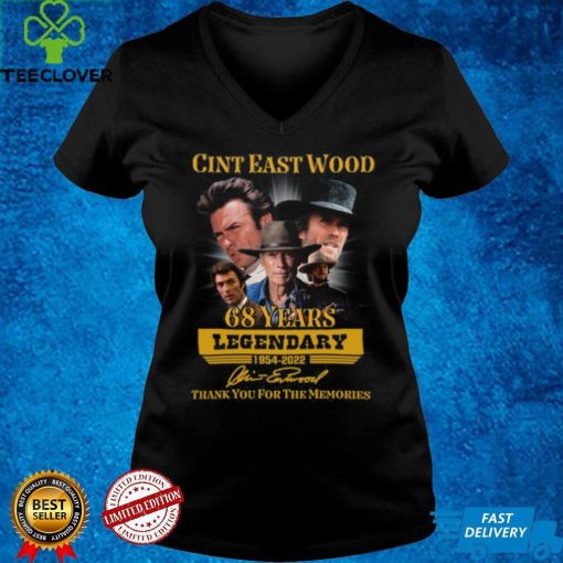 Clint Eastwood 68 years legendary 1954 2022 t hoodie, sweater, longsleeve, shirt v-neck, t-shirt