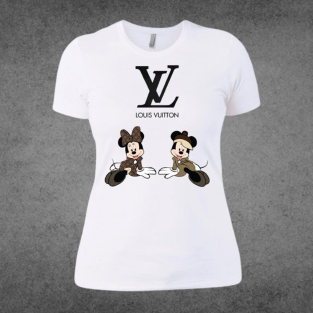 Clothing Louis Vuitton Mickey And Minnie Womens T Shirt 2