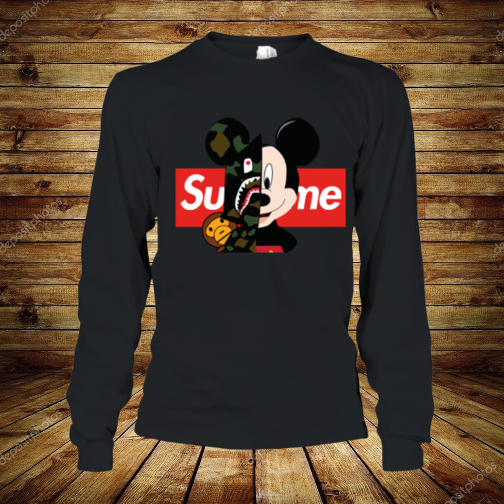 Clothing Mickey Mouse Supreme Bape Youth Long Sleeve T-Shirt