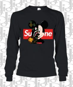 Clothing Mickey Mouse Supreme Bape Youth Long Sleeve T-Shirt