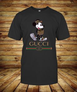 Clothing Mickey mouse with green red gucci logo T-Shirt