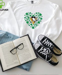 Clover Leaf St Patrick's Day Pittsburgh Penguins Heart Shirt