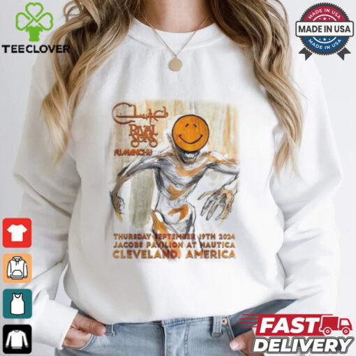 Clutch Exclusive Poster For Show In Cleveland With Rival Sons And Fu Manchu At Jacobs Pavilion At Nautica On September 19 2024 Classic T Shirt