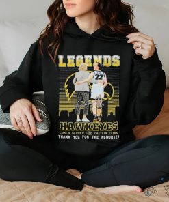 Coach Bluder and Caitlin Clark Legends Hawkeyes Skyline 2024 Signatures Shirt