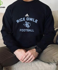Coach Marco Regalado wearing Rice Owls football shirt