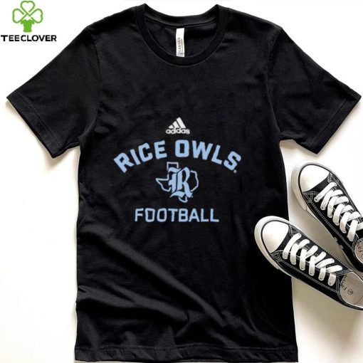 Coach Marco Regalado wearing Rice Owls football shirt