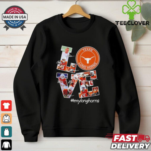 Coach Steve Sarkisian and Players Texas Longhorn #Mylonghorns Signatures shirt