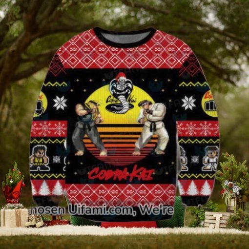 Cobra Kai Ugly Sweater Surprising Cobra Kai Christmas Gift