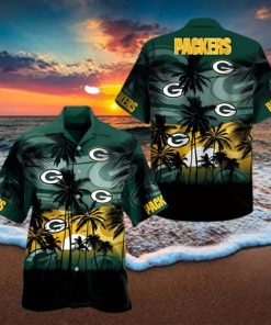 Coconut Sunset Green Green Bay Packers Hawaiian Shirt