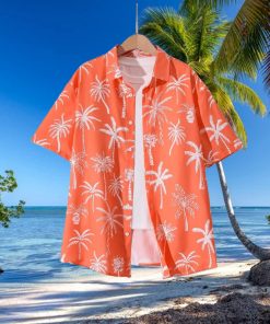 Coconut Tree Pattern Men s Short Sleeve Lapel Shirt Men s Button Up Shirt For Summer Outdoor Vacation Hawaiian Style