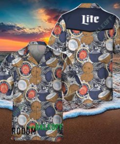 Coconuts Tropical Beach Miller Lite Hawaiian Shirt