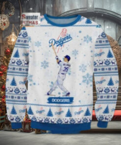 Cody Bellinger Swing LA Dodgers Ugly Christmas Sweater