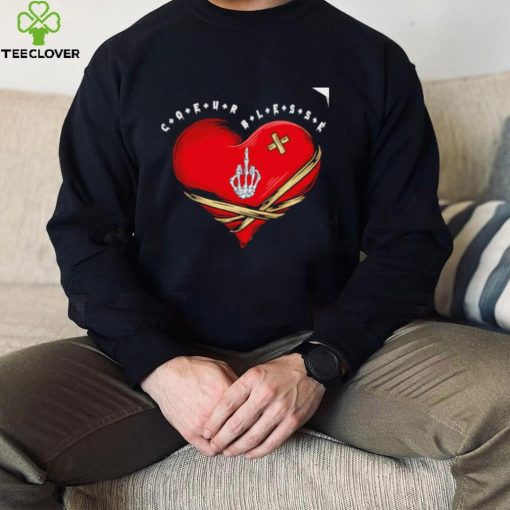 Coeur Blesse middle finger heart hoodie, sweater, longsleeve, shirt v-neck, t-shirt
