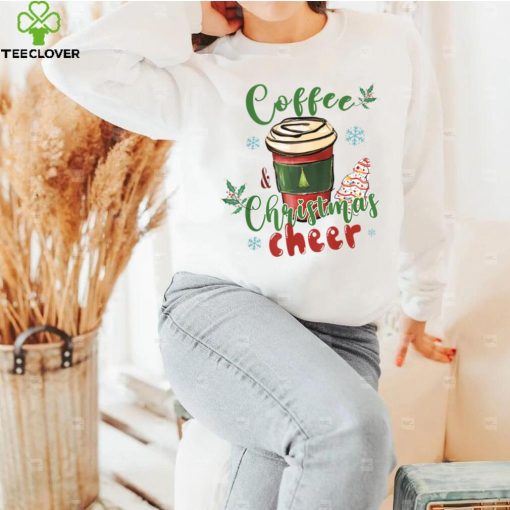 Coffee And Christmas Cheer Iced Coffee Lover Xmas Party T Shirt