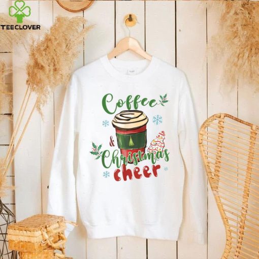 Coffee And Christmas Cheer Iced Coffee Lover Xmas Party T Shirt