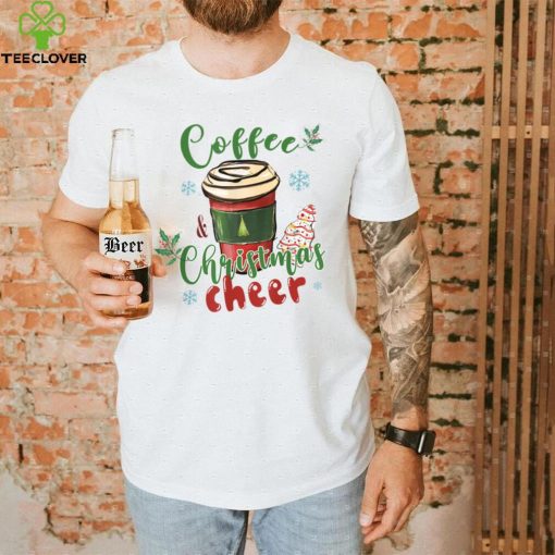 Coffee And Christmas Cheer Iced Coffee Lover Xmas Party T Shirt