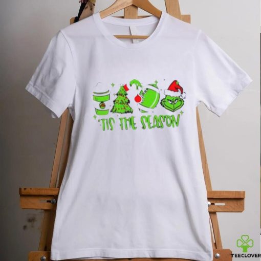 Coffee Christmas football Grinch tis the season shirt