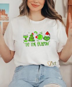 Coffee Christmas football Grinch tis the season shirt