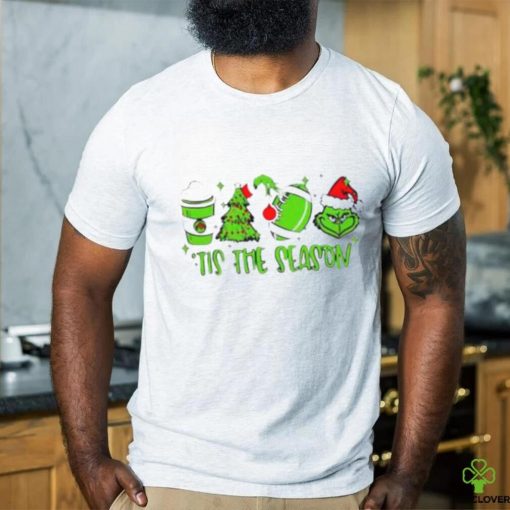 Coffee Christmas football Grinch tis the season shirt