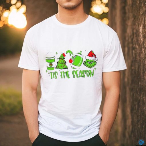 Coffee Christmas football Grinch tis the season shirt
