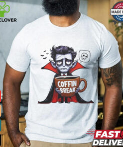 Coffin Break Halloween Vampire With Coffee Shirt