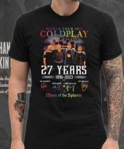 Cold Play 27 Years 1996 2023 Music Of The Spheres signature hoodie, sweater, longsleeve, shirt v-neck, t-shirt