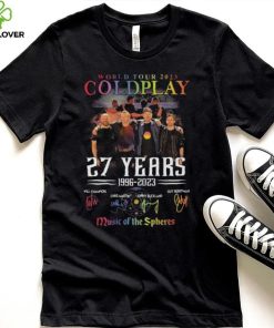 Cold Play 27 Years 1996 2023 Music Of The Spheres signature hoodie, sweater, longsleeve, shirt v-neck, t-shirt