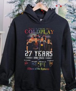 Cold Play 27 Years 1996 2023 Music Of The Spheres signature hoodie, sweater, longsleeve, shirt v-neck, t-shirt