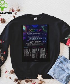 Cold Play World Tour UK Europe 2023 Poster shirt