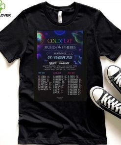 Cold Play World Tour UK Europe 2023 Poster shirt 3 Cold Play World Tour UK Europe 2023 Poster shirt