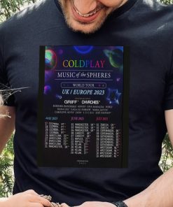 Cold Play World Tour UK Europe 2023 Poster shirt 4 Cold Play World Tour UK Europe 2023 Poster shirt