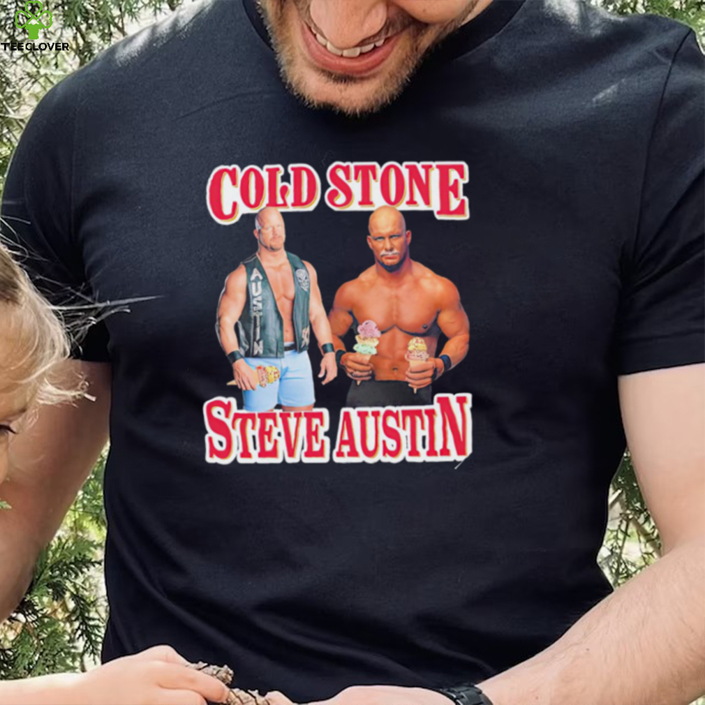 Cold Stone Steve Austin with Ice cream WWE shirt