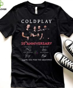 Coldplay 25th Anniversary Thank You For The Memories Shirt