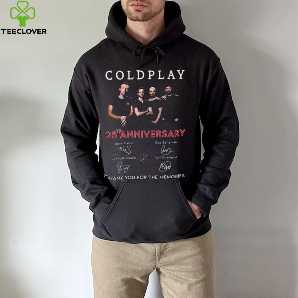 Coldplay 25th Anniversary Thank You For The Memories Shirt Coldplay 25th Anniversary Thank You For The Memories Shirt