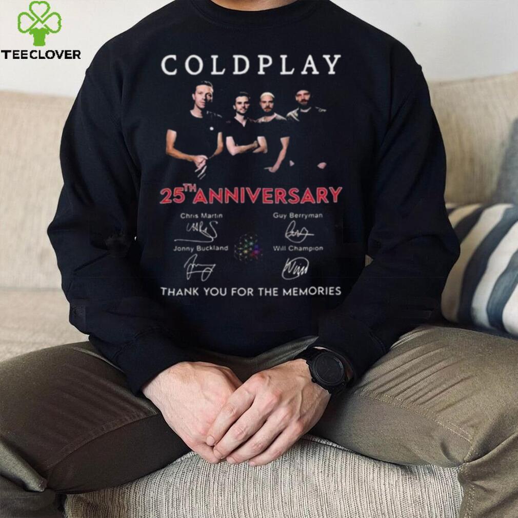 Coldplay 25th Anniversary Thank You For The Memories Shirt Coldplay 25th Anniversary Thank You For The Memories Shirt