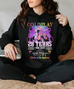 Coldplay 28 Years 1996 2024 World Tour Music Of The Spheres Signatures Shirt