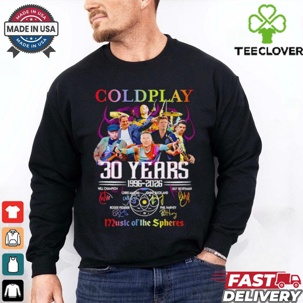 Coldplay 30 years 1996 2026 music of the Spheres shirt for Fan Coldplay 30 years 1996 2026 music of the Spheres shirt for Fan