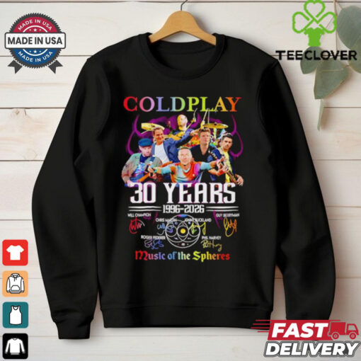 Coldplay 30 years 1996 2026 music of the Spheres shirt for Fan