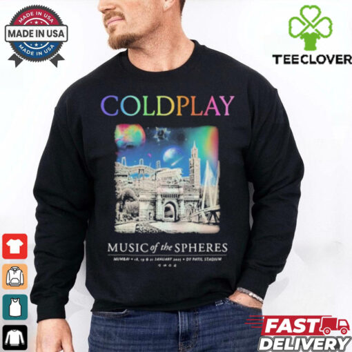 Coldplay Mumbai January Music Of The Spheres Tour 2025 T shirts