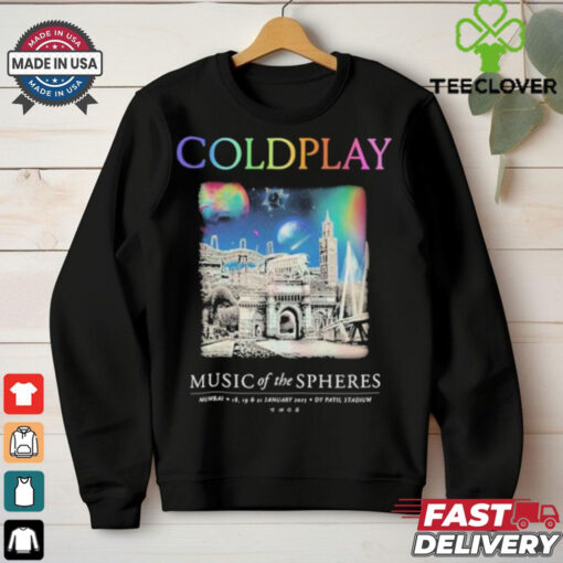 Coldplay Mumbai January Music Of The Spheres Tour 2025 T shirts