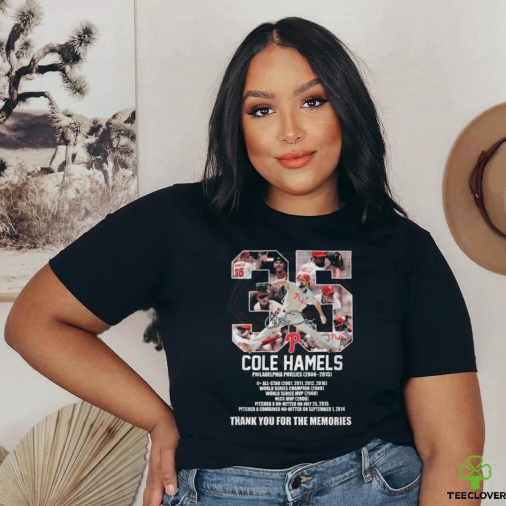 Cole Hamels Philadelphia Phillies 2006 2015 Thank You For The Memories T Shirt Cole Hamels Philadelphia Phillies 2006 2015 Thank You For The Memories T Shirt